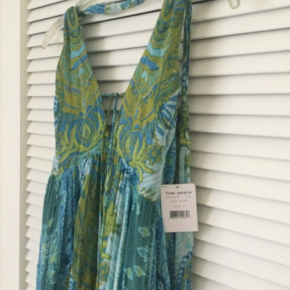 Free People Spring Scenery maxi dress NWT, Green and Blue, size 4 - Picture 5 of 5